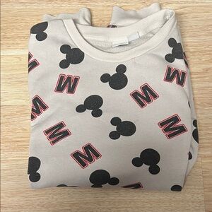 White Mickey Mouse crewneck